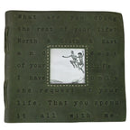 What Are You Doing Leather Photo Keeper 12x12 - Moss