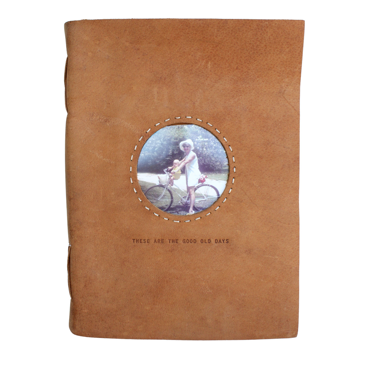 These Are The Good Old Days Leather Photo Keeper 10x14 - Fawn