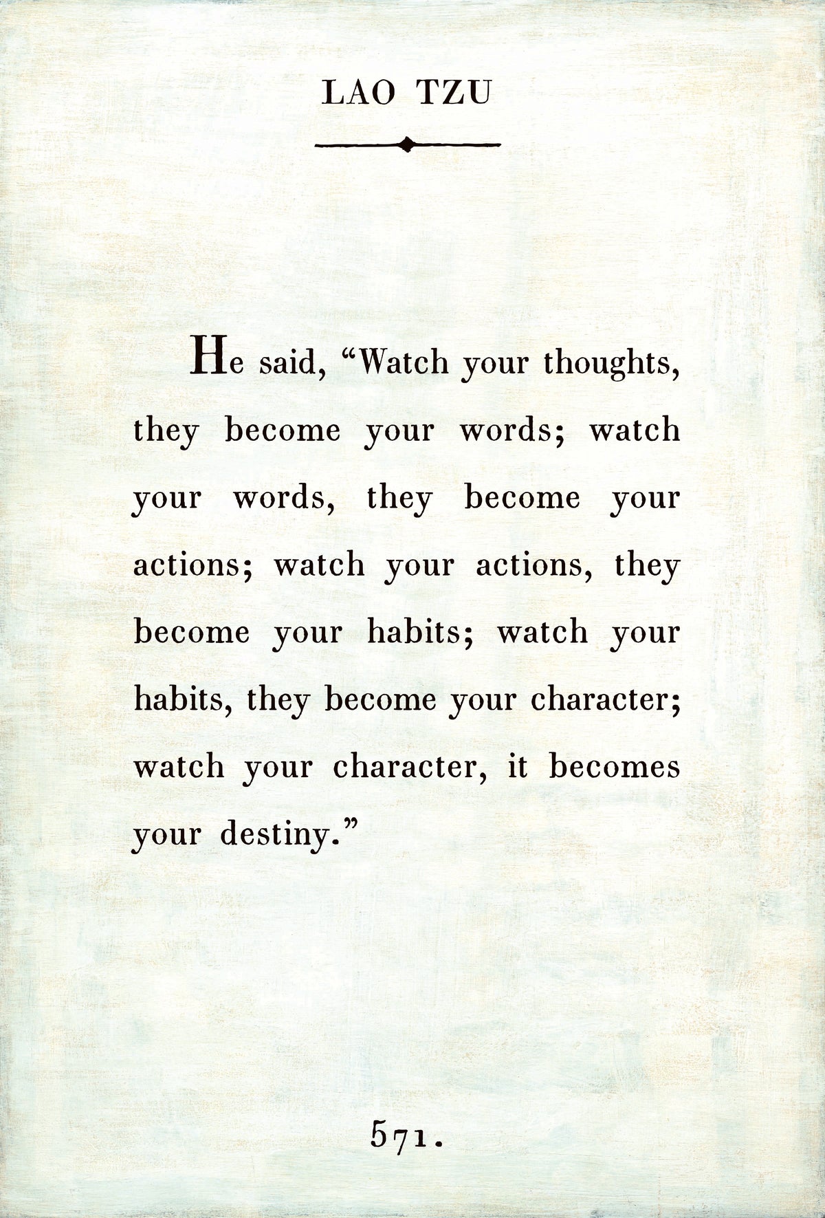 Lao Tzu Art Print - Book Collection