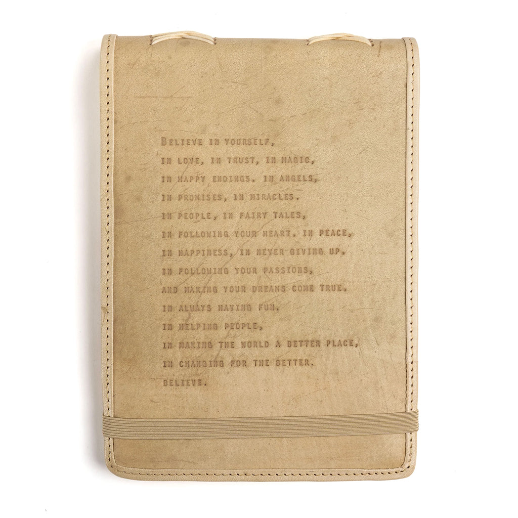 Believe In Yourself Signature Leather Journal - Honey