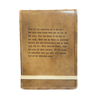 ***Large This Is The Beginning Leather Journal - 7" x 9.75