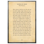 Leaves of Grass Art Print - Grey Wood