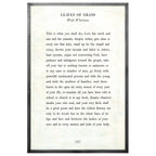 Leaves of Grass Art Print - Grey Wood