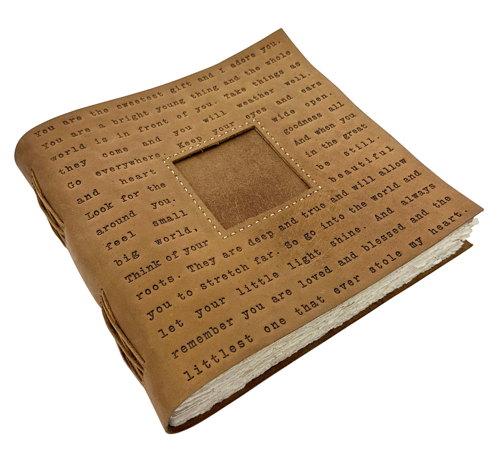 Letter For Sophie Leather Photo Keeper 12x12 - Fawn
