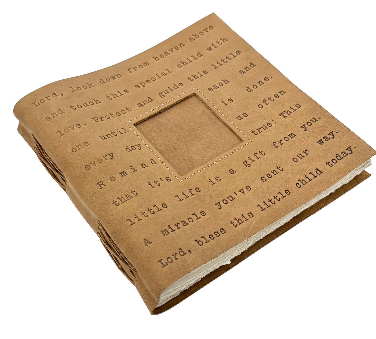 Lord Look Down Leather Photo Keeper 12x12 - Fawn