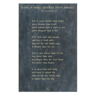 Love is More Thicker - Poetry Collection - Art Print