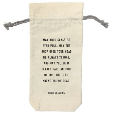 May Your Glass Be Ever Full Wine Bag