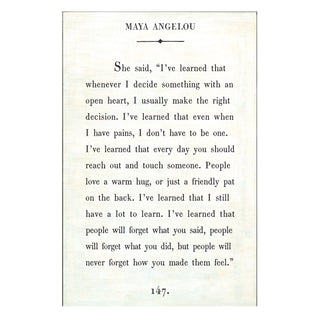 Maya Angelou - Book Collection - Art Print