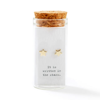 Message in a Bottle Earring Collection - Gold Stars