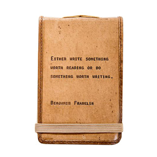 Mini Benjamin Franklin Leather Journal - 4x6
