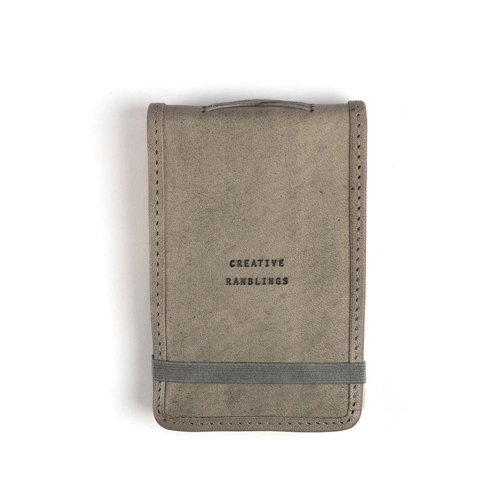 Creative Ramblings Mini Signature Leather Journal - Stone