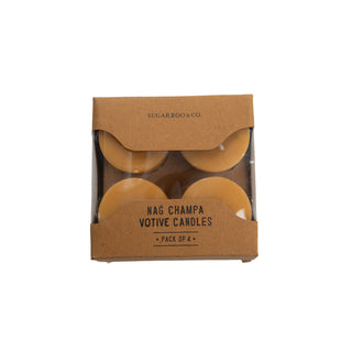 Nag Champa Votive Candles -Set of 4