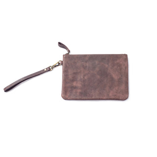 ***Have Courage and Be Kind Burgundy Distressed Leather Wristlet