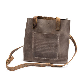 This Is The Beginning Ash Distressed Leather Tote