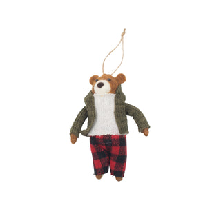 Felt Cozy Bears Ornament - Set of 6