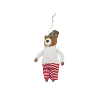 Felt Cozy Bears Ornament - Set of 6