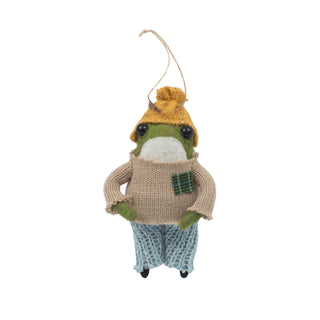 Felt Swamp Toad Ornaments - Set of 6