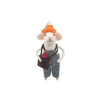 Felt Hippie Dippie Mice Ornament - Set of 12