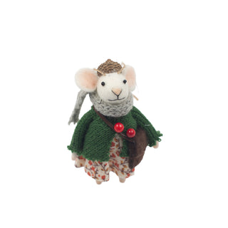 Felt Hippie Dippie Mice Ornament - Set of 12