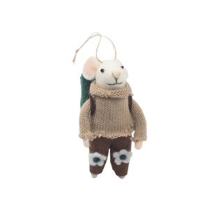 Felt Hippie Dippie Mice Ornament - Set of 12