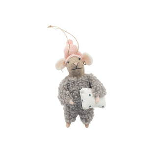 Felt PJ Mice Ornament - Set of 12