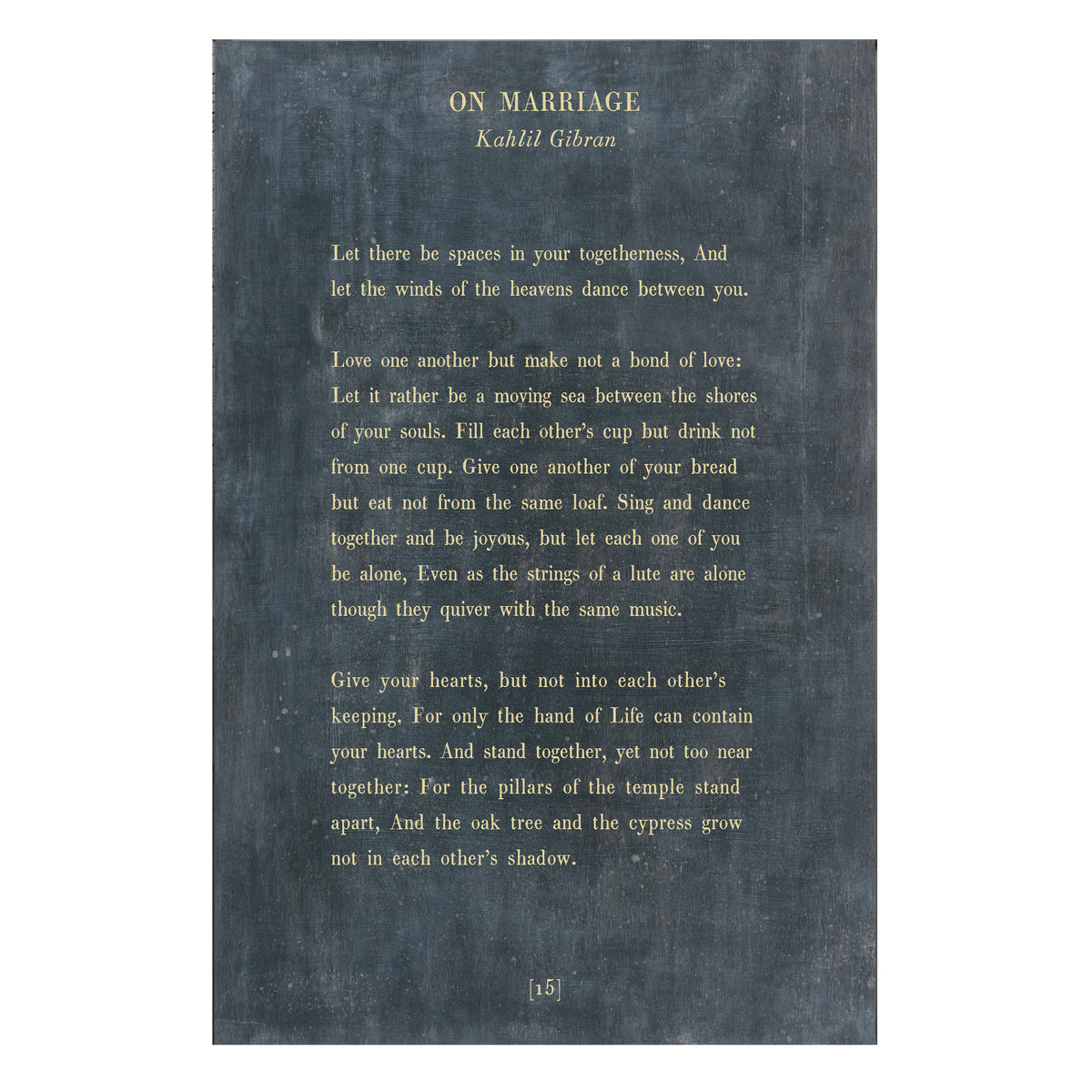 On Marriage Art Print - Gallery Wrap