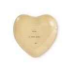 PS I Love You Heart Decoupage Plate 6x6