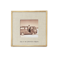 And So The Adventure Brass Linen Frame 6x6