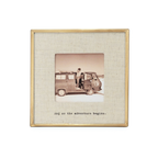 And So The Adventure Brass Linen Frame 6x6