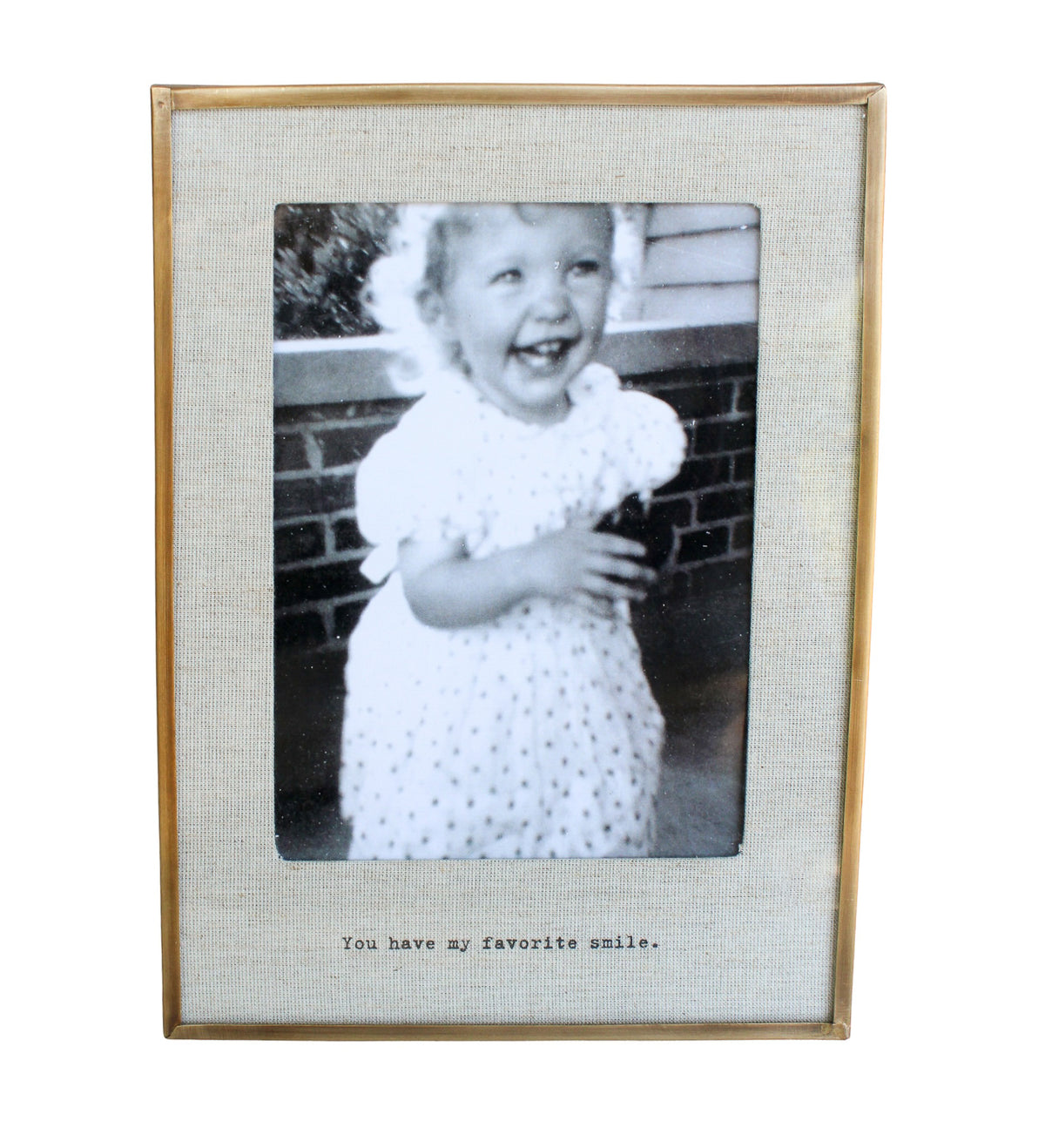 You Have My Favorite Smile Brass Linen Frame 7x10
