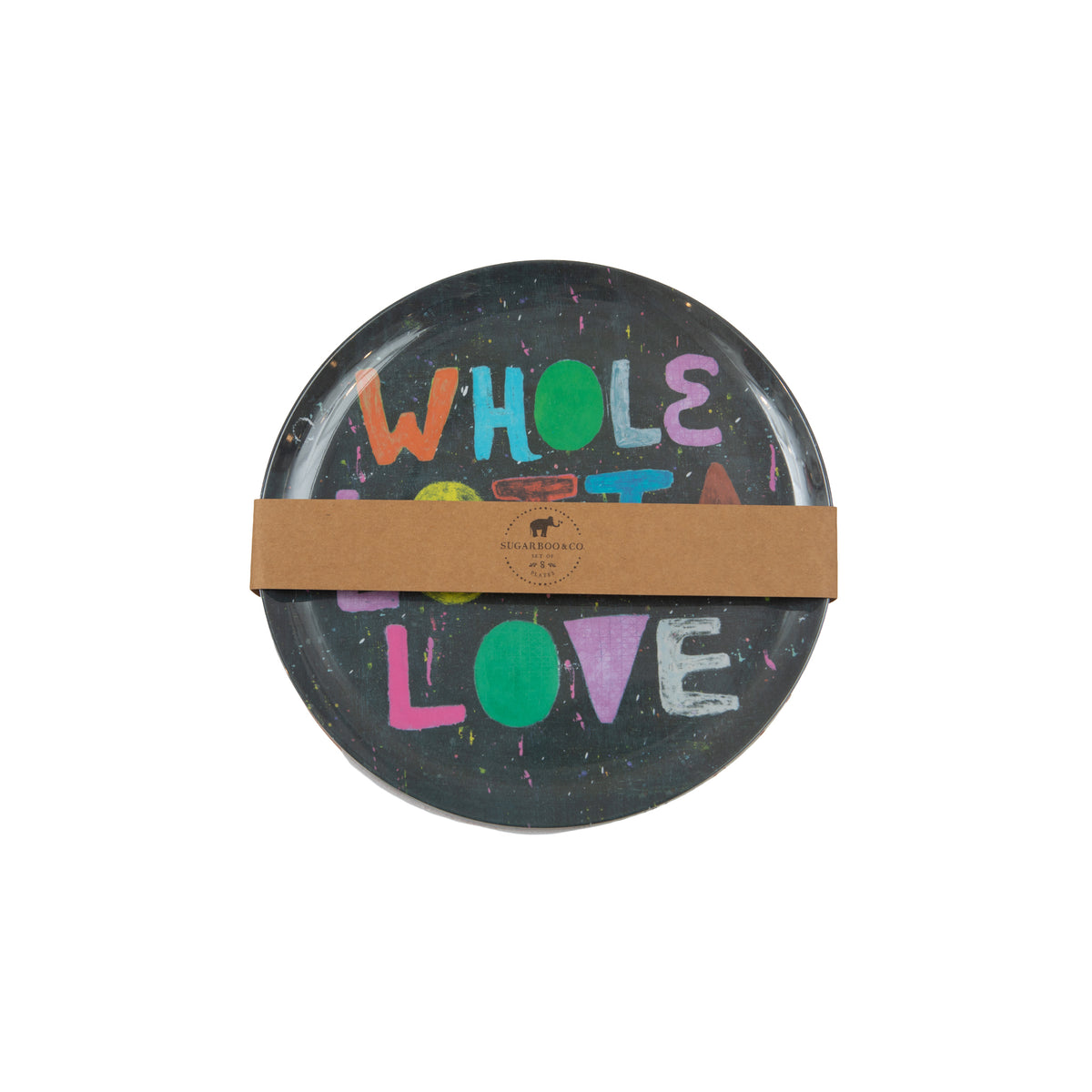 Whole Lotta Love Melamine Plate Collection- Assorted Set Of 8