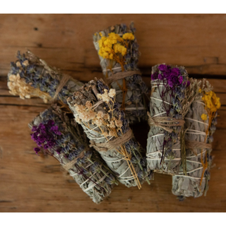 Handcrafted Sage Bundles with Botanicals – 12 Count