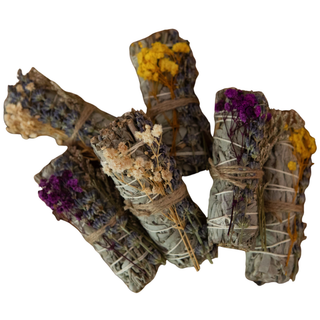 Handcrafted Sage Bundles with Botanicals – 12 Count