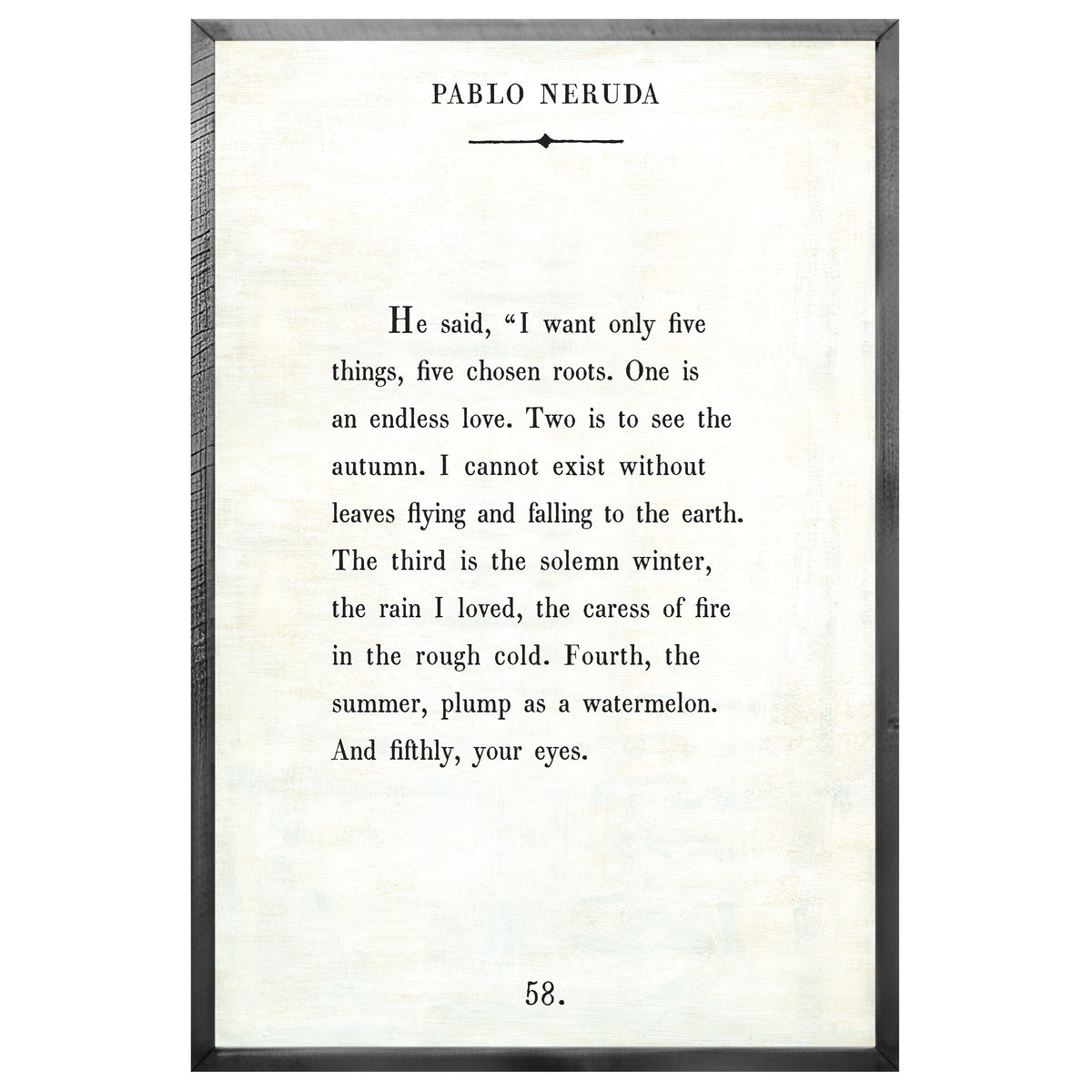 Pablo Neruda Art Print - Book Collection