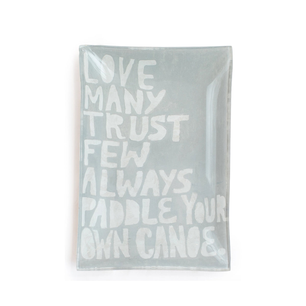 Paddle Your Own Canoe Rectangular Decoupage Plate 5.75x8.5
