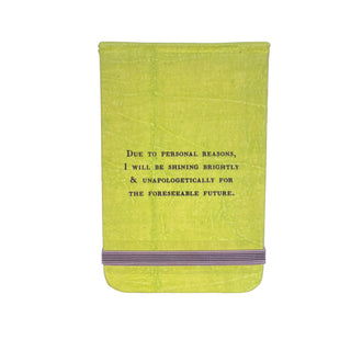Due To Personal Reasons Fabric Notebook-3.5"x5.5"