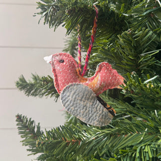 Kantha Bird Ornament- Set of 6