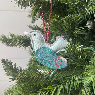 Kantha Bird Ornament- Set of 6