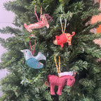 Kantha Pig Ornament- Set of 6