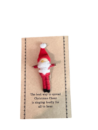 Worry Doll - Santa Ornament