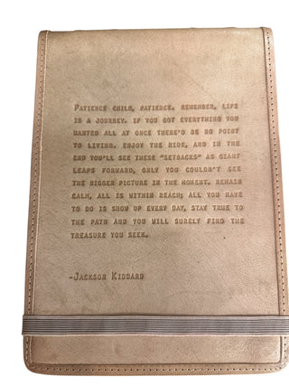 Large Patience Child (Jackson Kiddard) Leather Journal - Honey