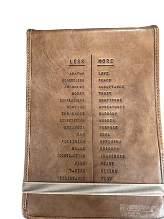 Large More/Less Leather Journal - Maple