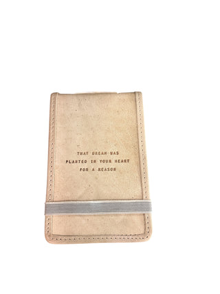 Mini That Dream Was Planted Leather Journal - 4"x6" - Honey