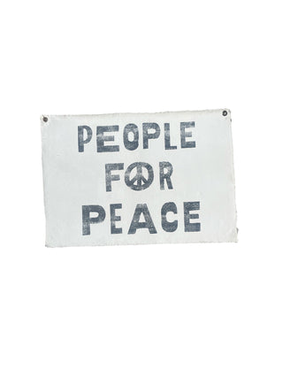 People For Peace Hand Painted Wall Hanging - 37"x25""