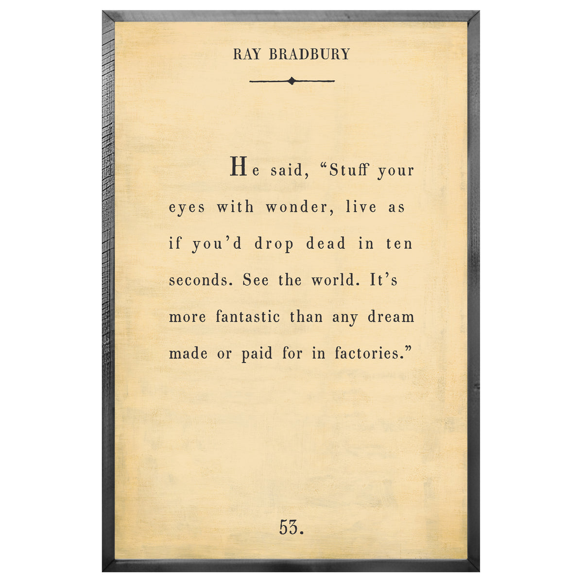 Ray Bradbury Art Print - Book Collection