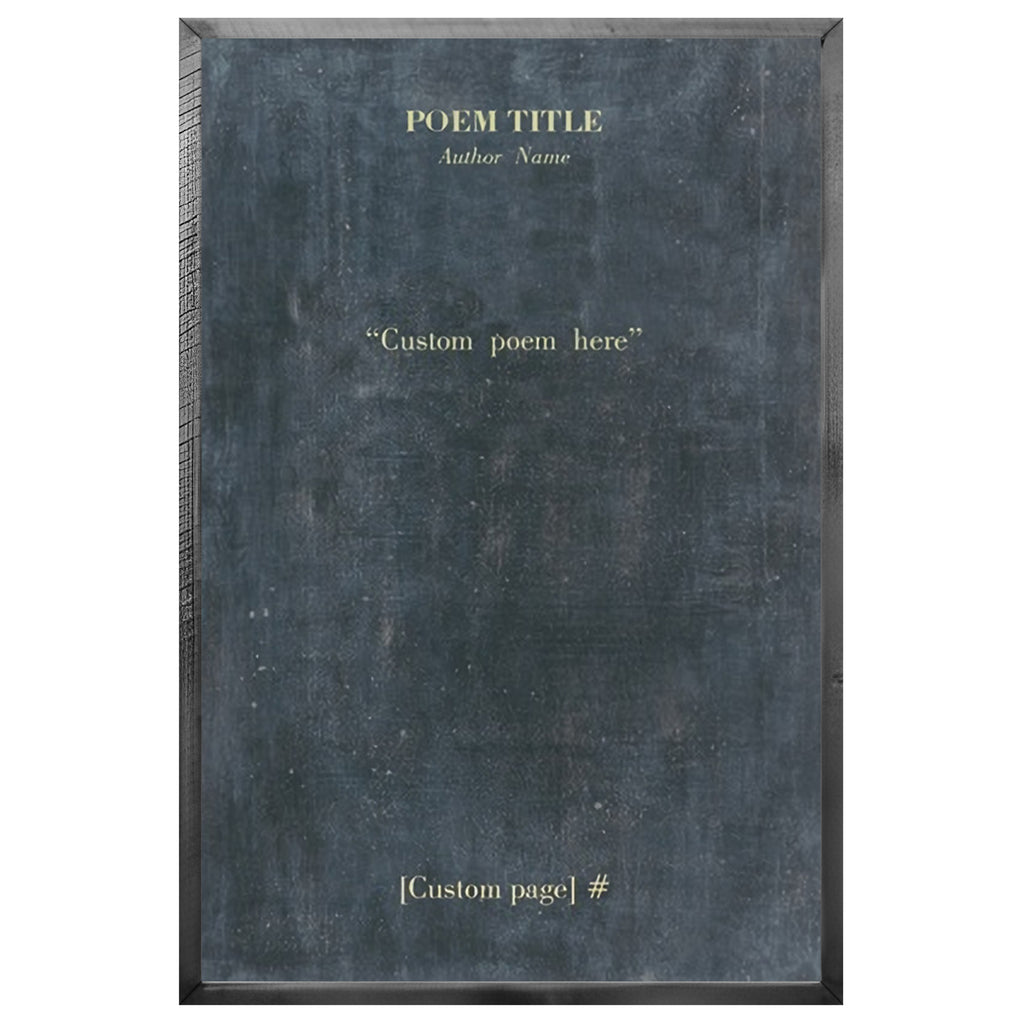 Poetry Collection Custom Art Print - Grey Wood