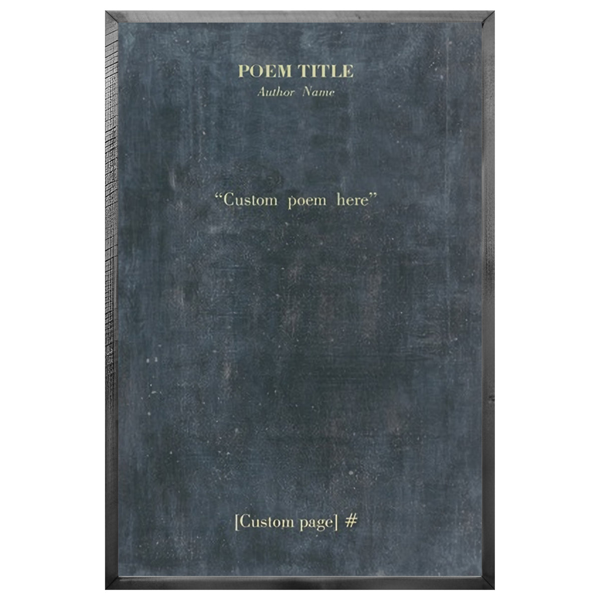 Poetry Collection Custom Art Print - Grey Wood