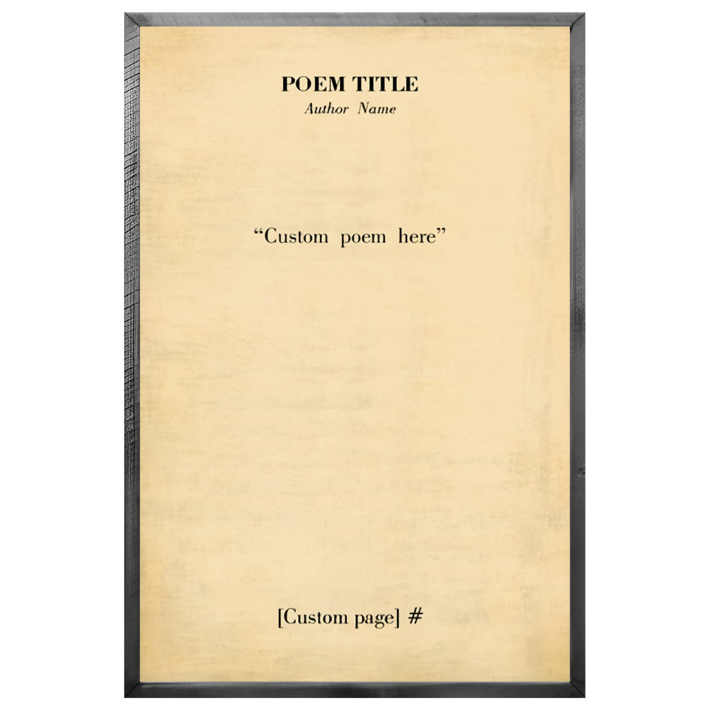 Poetry Collection Custom Art Print - Grey Wood