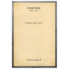 Poetry Collection Custom Art Print - Grey Wood