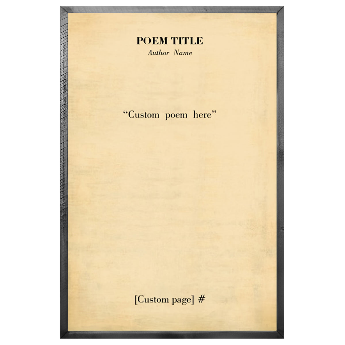 Poetry Collection Custom Art Print - Grey Wood